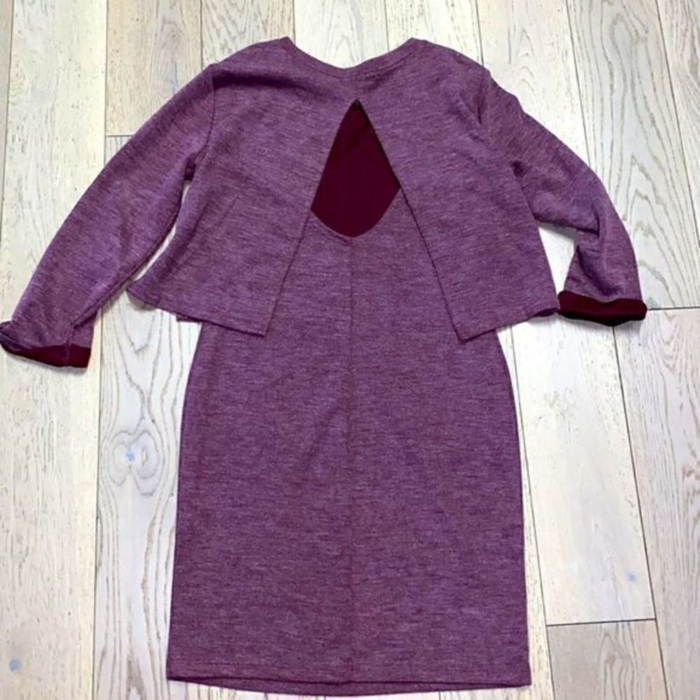 Open Back Mini Dress‎ Burgundy